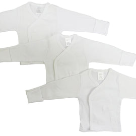 Preemie Long Sleeve Side Snap With Mitten  - 3