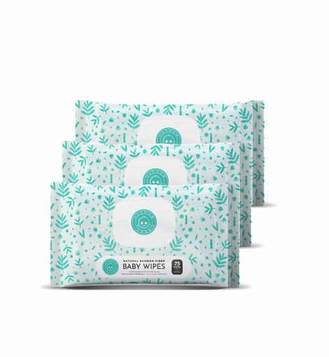 Baby Wipes- 3 Packs of 75 Wipes