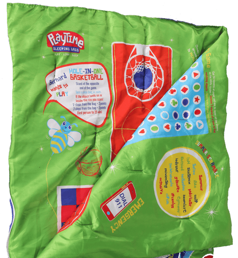 Playtime Reversible Slumber Bag. Over 35 Fun Interactive Games!