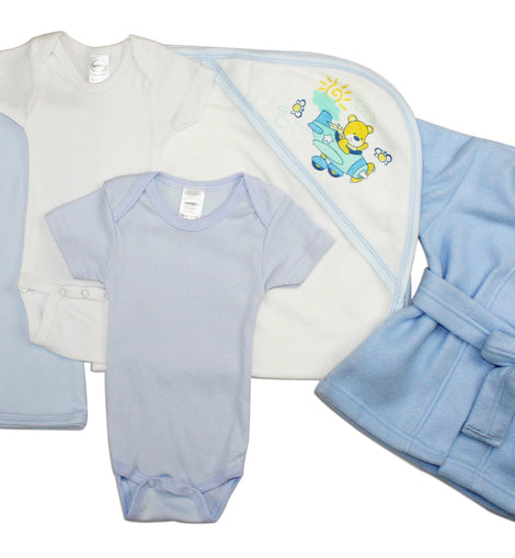 Essential Newborn Baby Boy 7 Piece Layette Set