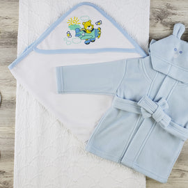 Bambini Hooded Towel, Wash Mittens and Robe