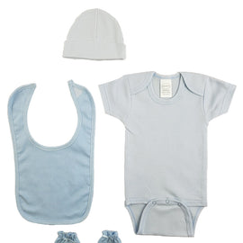 Blue 4 Piece Baby Clothes Set