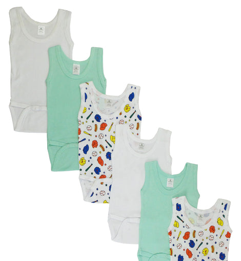 Boys' Printed Tank Top 6 Pack