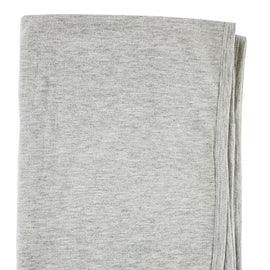 Heather Grey Cotton Receiving Blanket