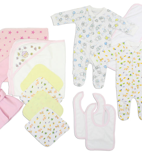 Newborn Baby Girls 14 Pc Layette Baby Shower Gift