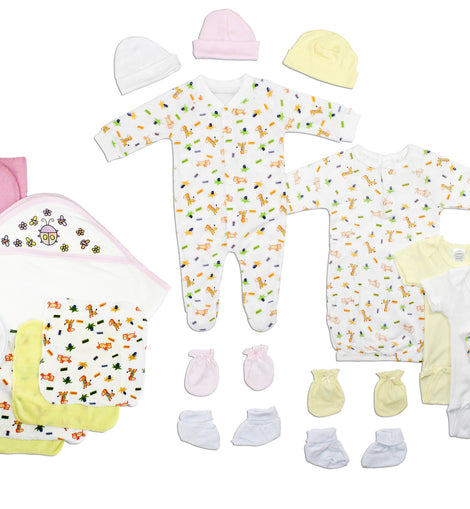 Newborn Baby Girls 21 Pc Layette Baby Shower Gift