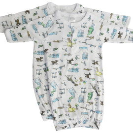 Boys Print Infant Gowns - 2 Pack