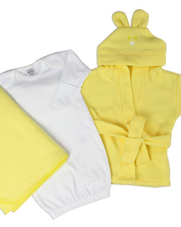 Neutral Newborn Baby 3 Pc Layette Set (Gown, Robe,
