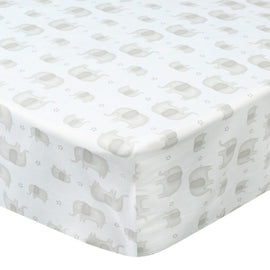 New Country Home 6056D 7.75 x 8.75 in. Elephant Baby Walk Crib Sheet