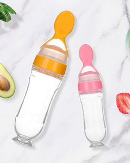 Silicone Squeeze Baby Feeding Bottle
