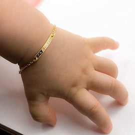 Personalized Engraved Name Baby Bracelet Custom