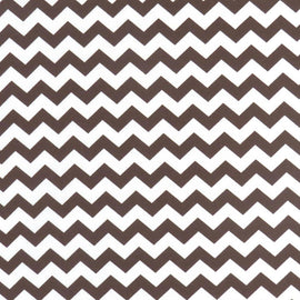 SheetWorld Fitted Crib Sheet Set - 100% Cotton Woven - Brown Chevron